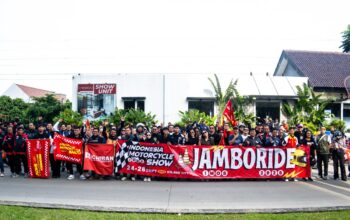 Sekitar 250 pengendara berpartisipasi dalam IMOS Jamboride